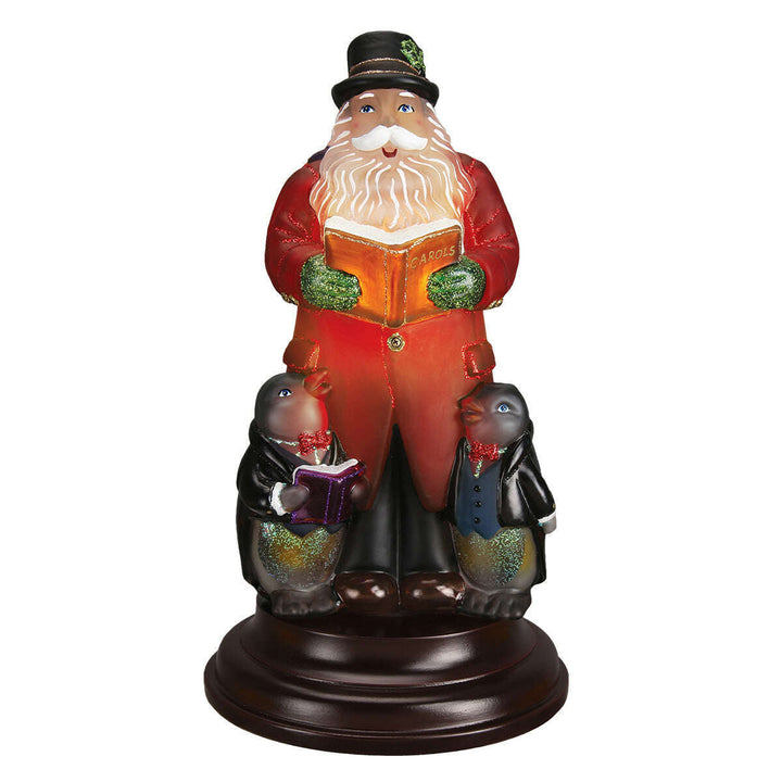 Old World Christmas Caroling Santa Blown Glass Night Light