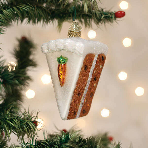 Old World Christmas Carrot Cake Blown Glass Ornament