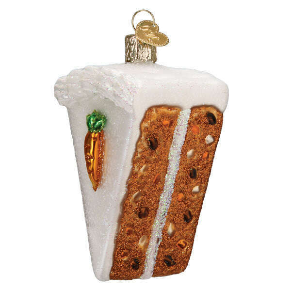 Old World Christmas Carrot Cake Blown Glass Ornament