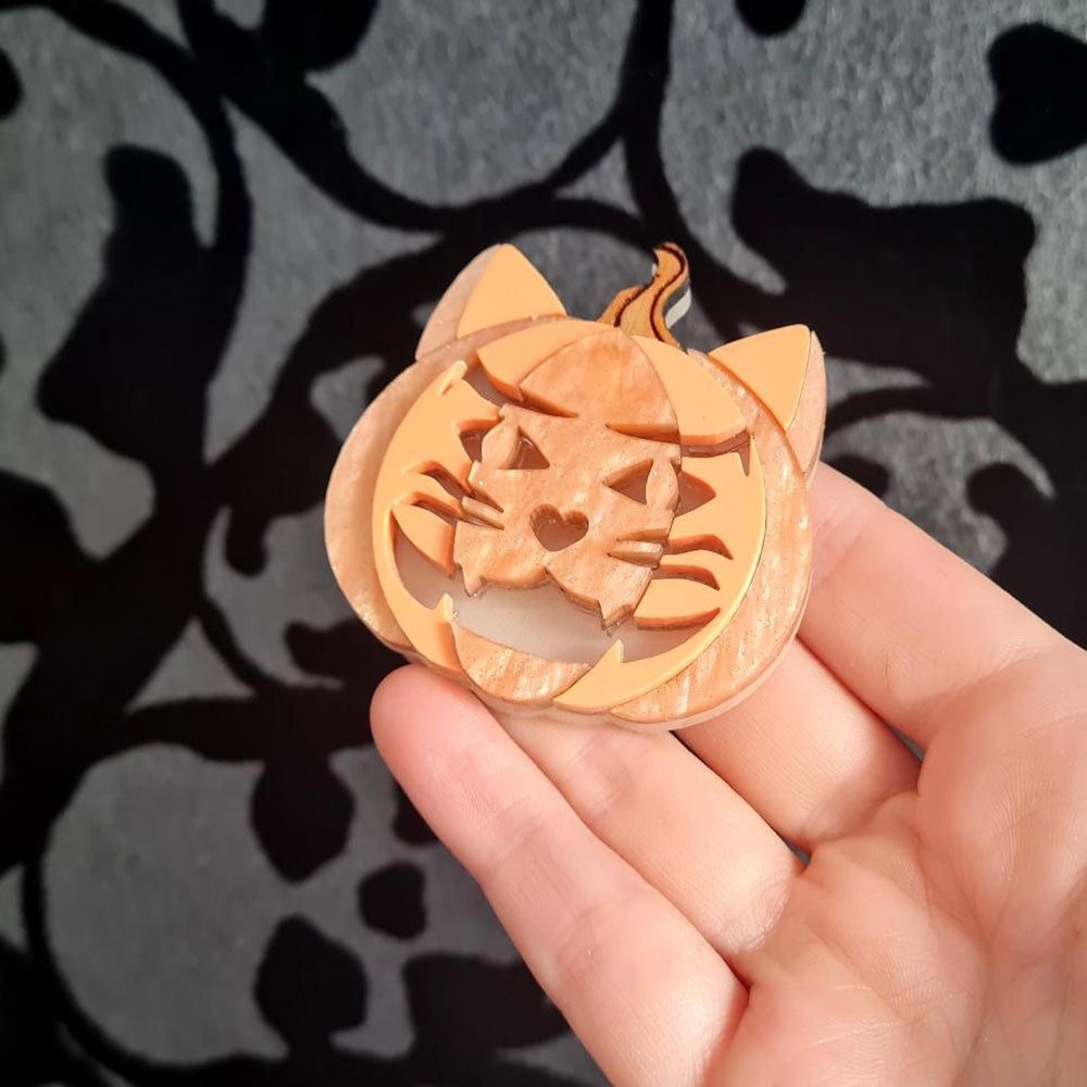 Cat O Lantern Brooch by Cherryloco Jewellery 5