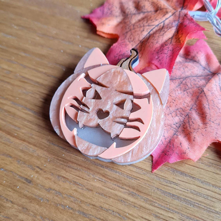 Cat O Lantern Brooch by Cherryloco Jewellery 6