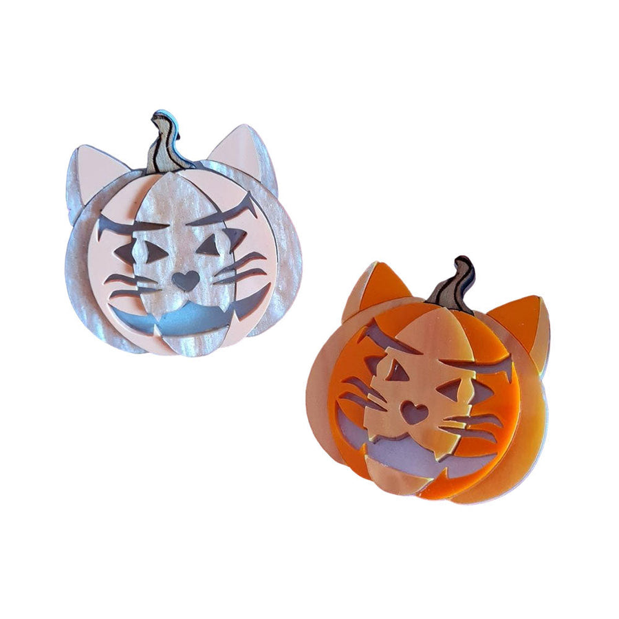 Cat O Lantern Brooch by Cherryloco Jewellery 1