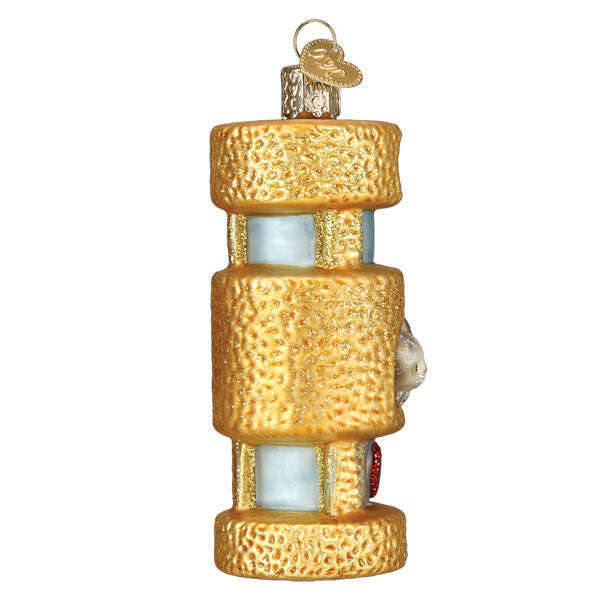 Old World Christmas Cat Tower Blown Glass Ornament
