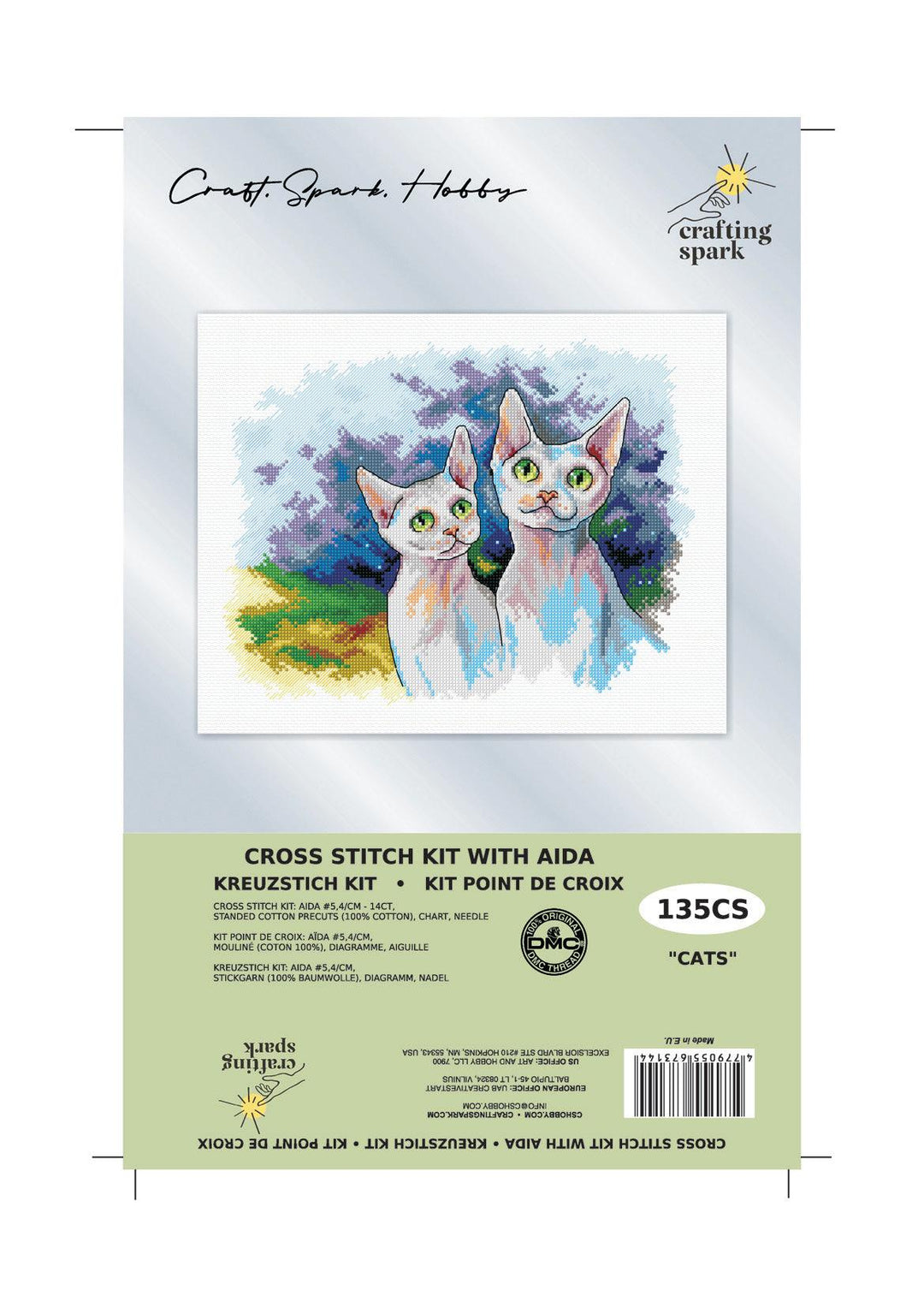 Cats 135CS Counted Cross-Stitch Kit