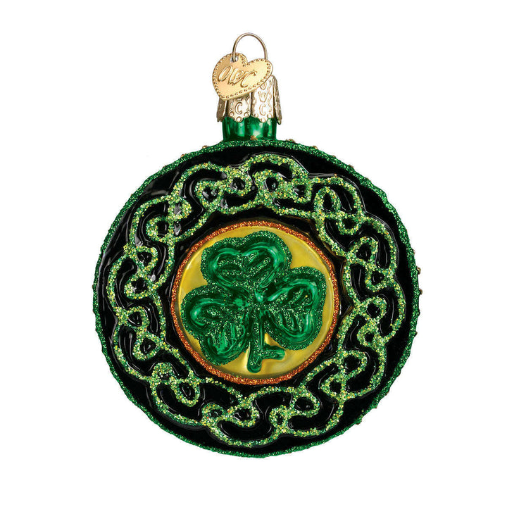Old World Christmas Celtic Brooch Blown Glass Ornament