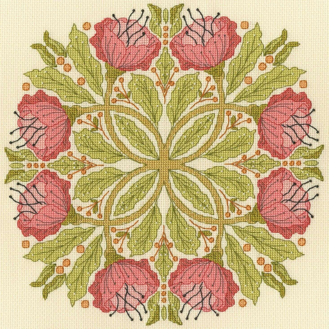 Celtic Poppies XBUF1 Counted Cross Stitch Kit