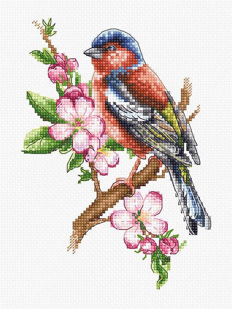 Chaffinch Bird B1196L Counted Cross-Stitch Kit