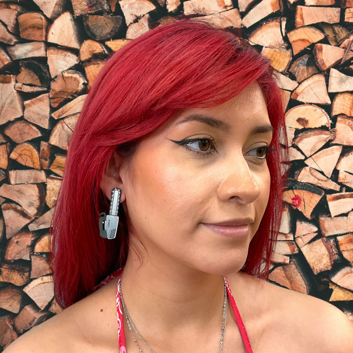 Chainsaw Earrings