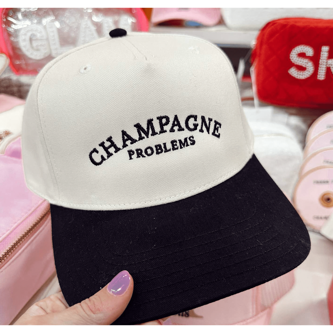 Champagne Problems - Black Vintage Trucker Hat