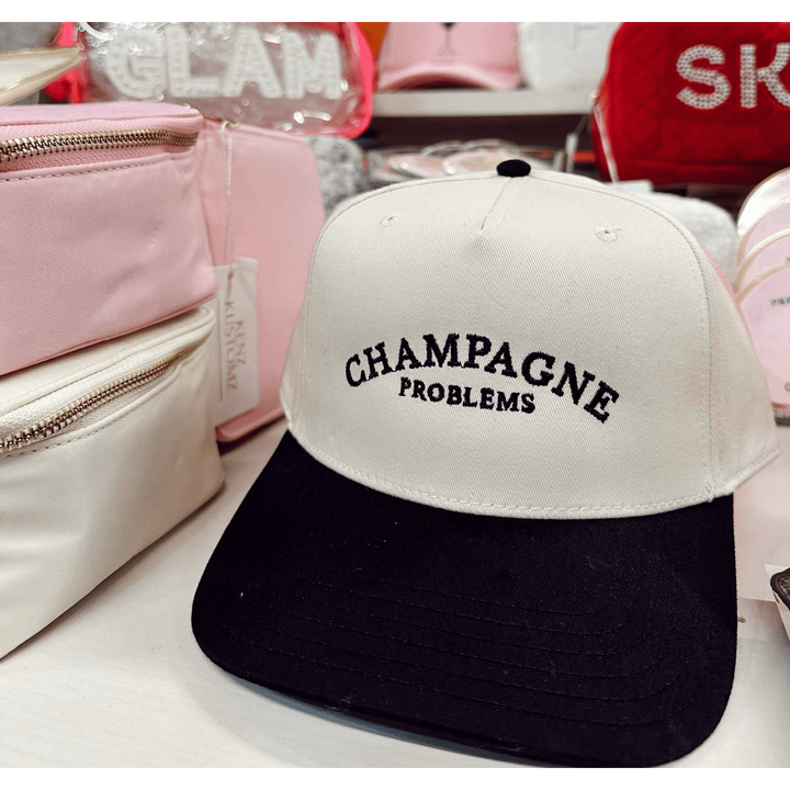 Champagne Problems - Black Vintage Trucker Hat