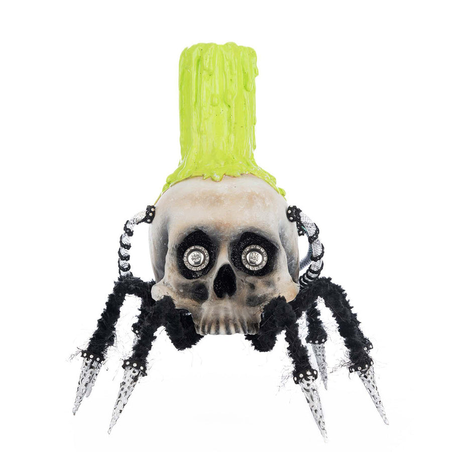 Chaotic Spider Skull Candle Holder by Katherine's Collection image