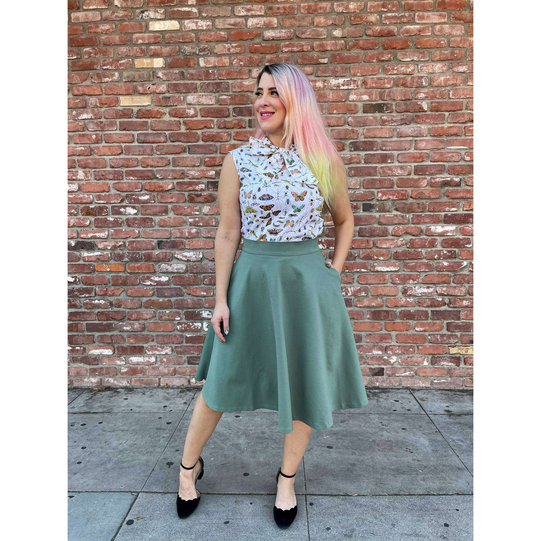 Charlotte Skirt in Sage - Plus Sizes only