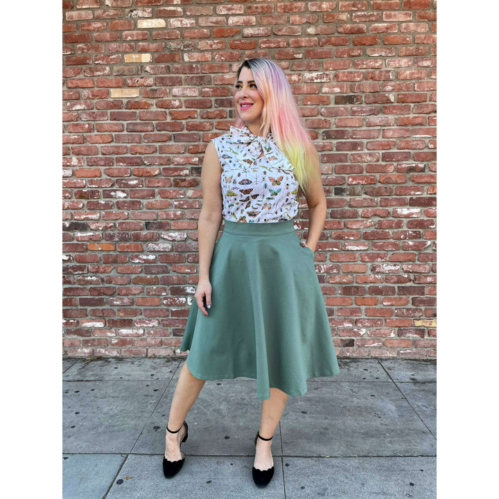 Charlotte Skirt in Sage - Plus Sizes only