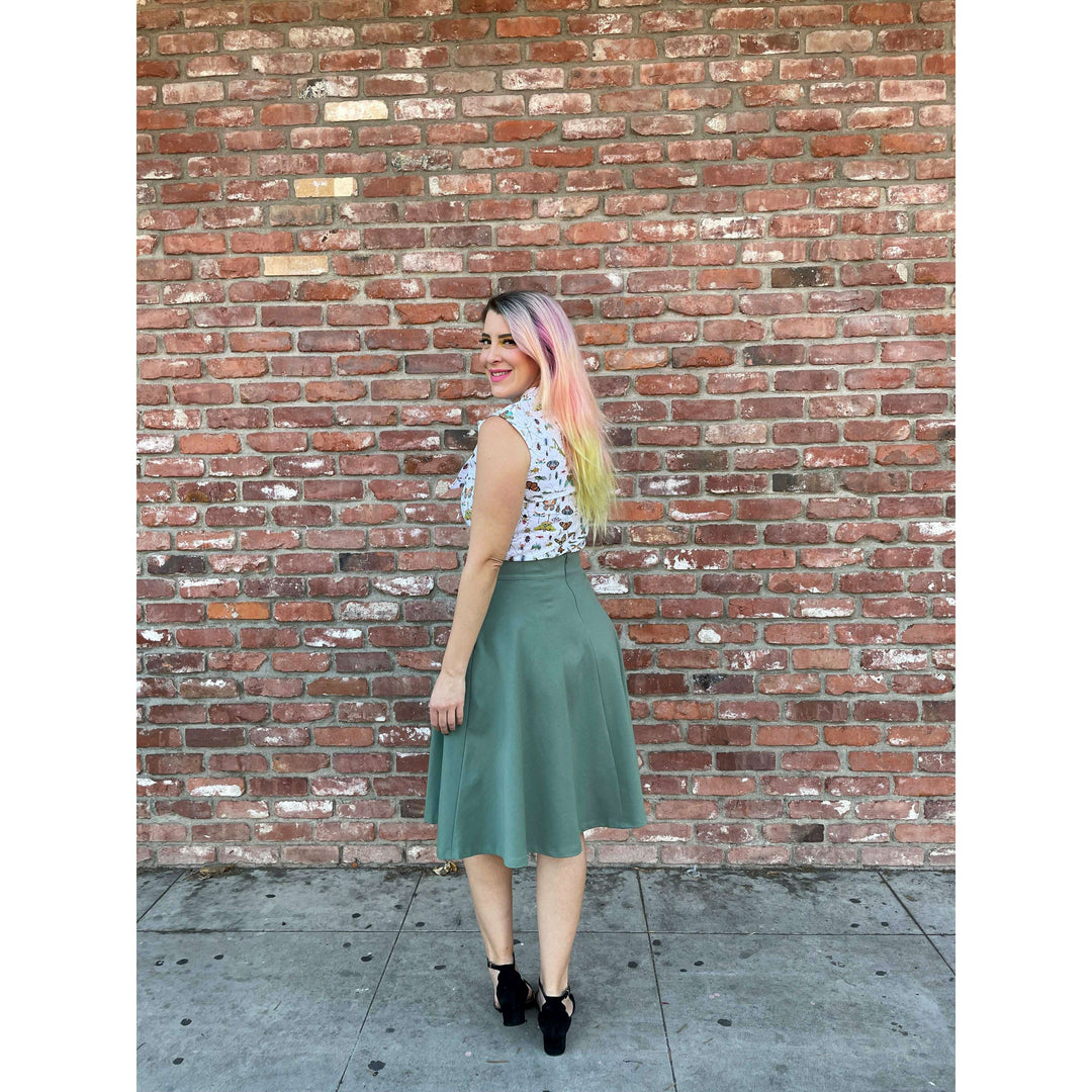 Charlotte Skirt in Sage - Plus Sizes only