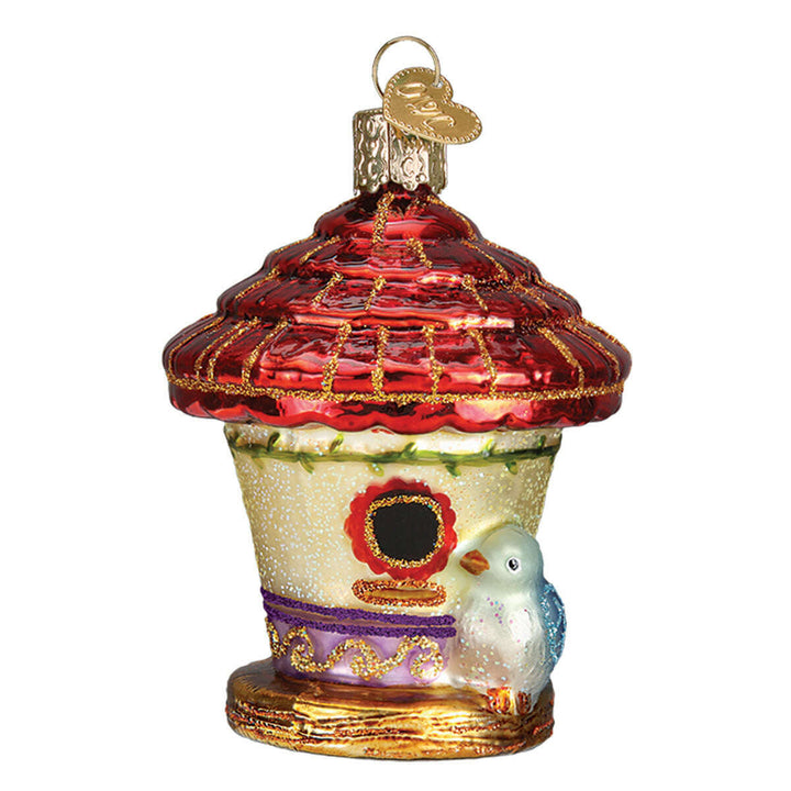 Old World Christmas Charming Birdhouse Blown Glass Ornament