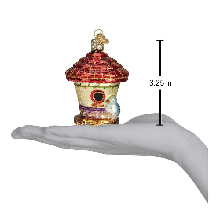 Old World Christmas Charming Birdhouse Blown Glass Ornament