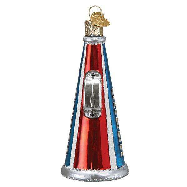 Old World Christmas Cheer Megaphone Blown Glass Ornament