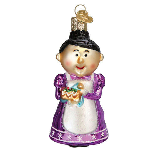 Old World Christmas Cheery Mrs. Claus Blown Glass Ornament