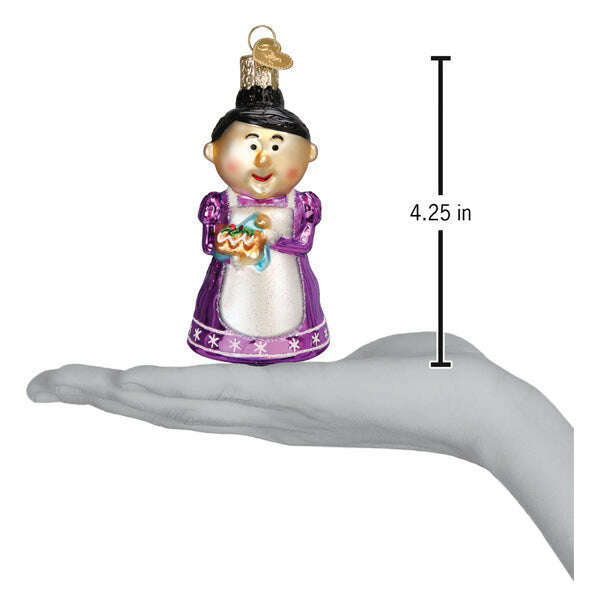 Old World Christmas Cheery Mrs. Claus Blown Glass Ornament