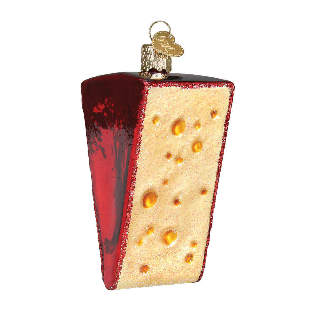 Old World Christmas Cheese Wedge Blown Glass Ornament