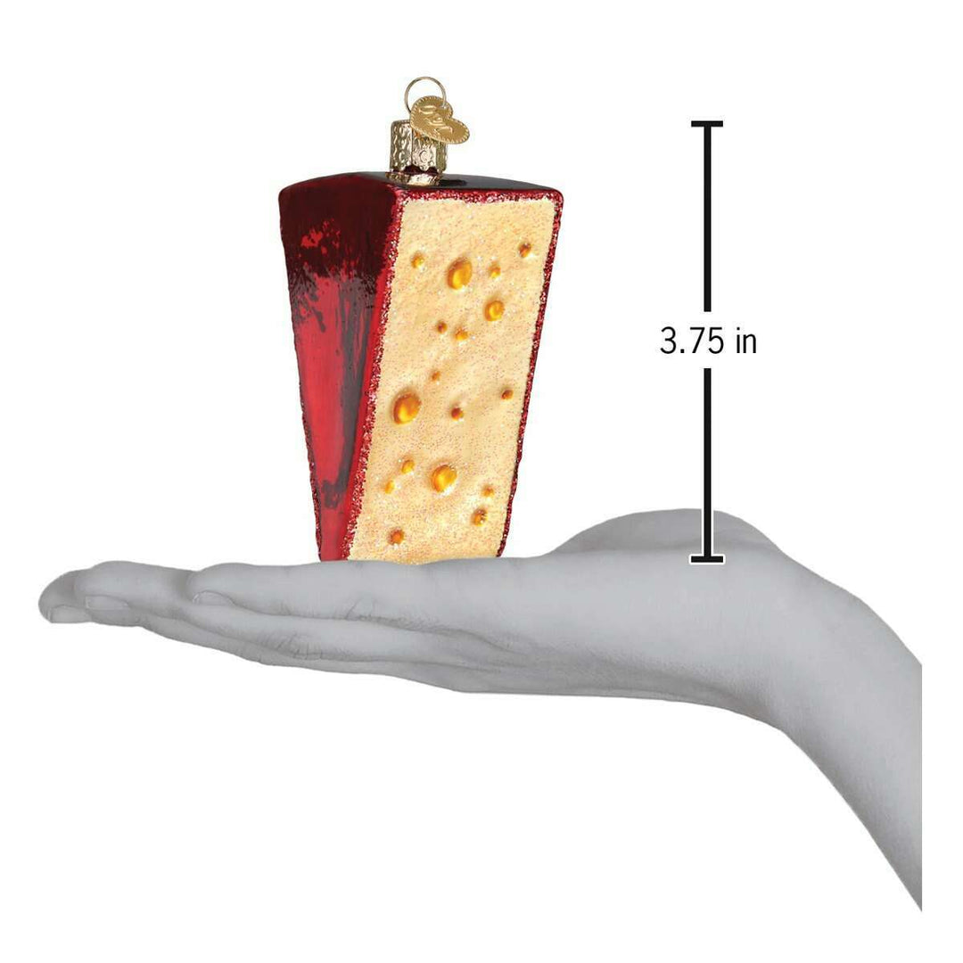 Old World Christmas Cheese Wedge Blown Glass Ornament