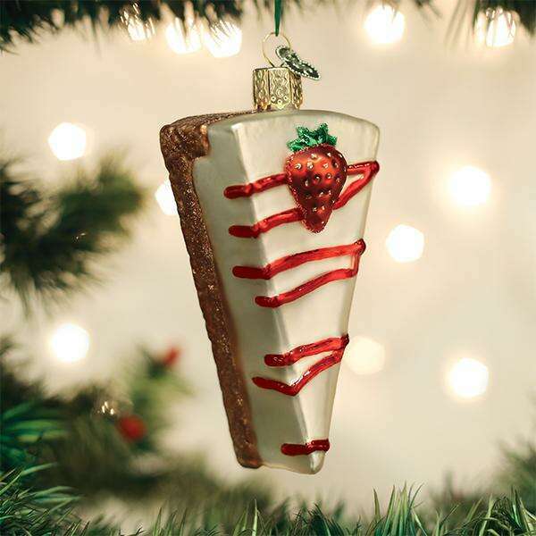Old World Christmas Cheesecake Blown Glass Ornament