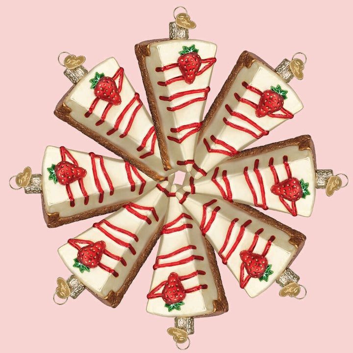 Old World Christmas Cheesecake Blown Glass Ornament