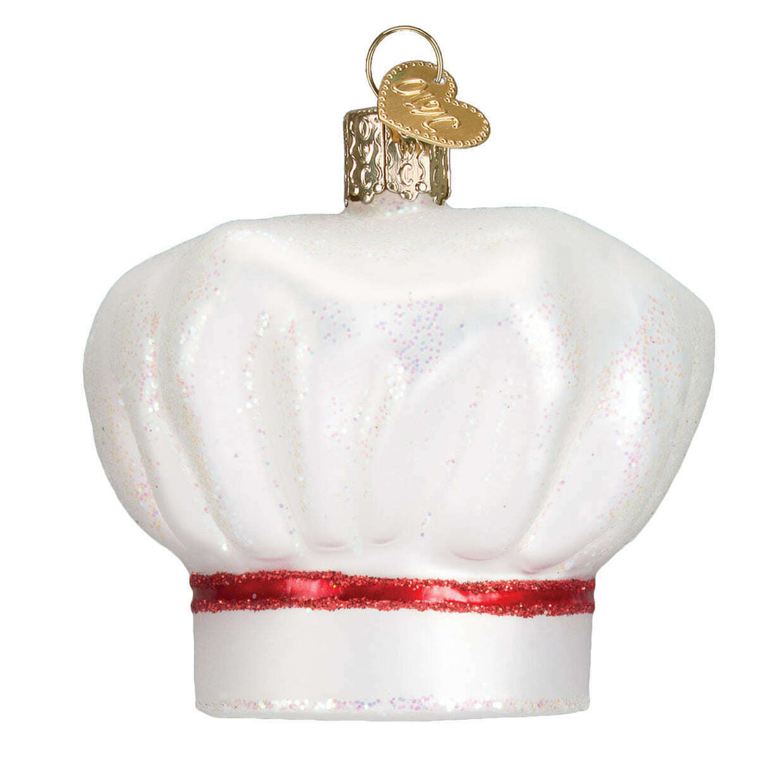 Old World Christmas Chef's Hat Blown Glass Ornament