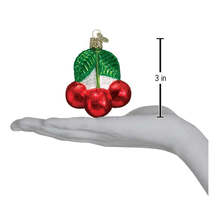 Old World Christmas Cherries Blown Glass Ornament