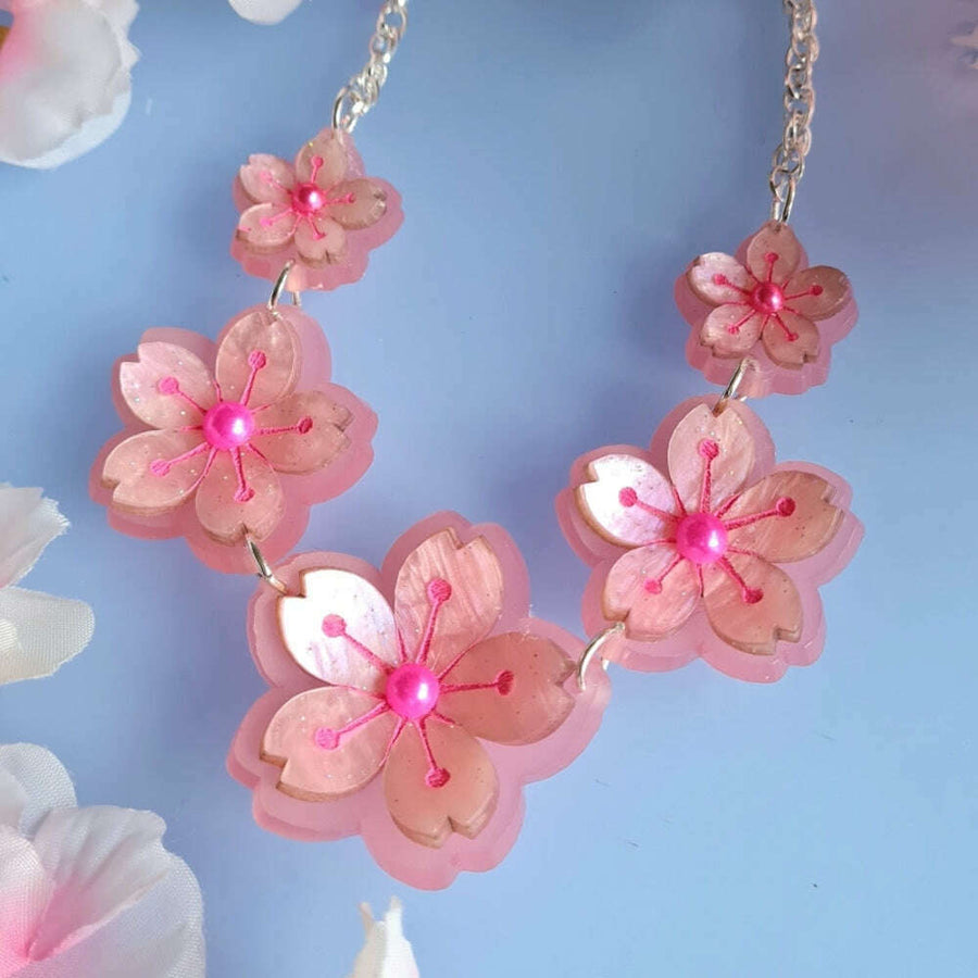 Cherry Blossom Charm Necklace - Pre Order 