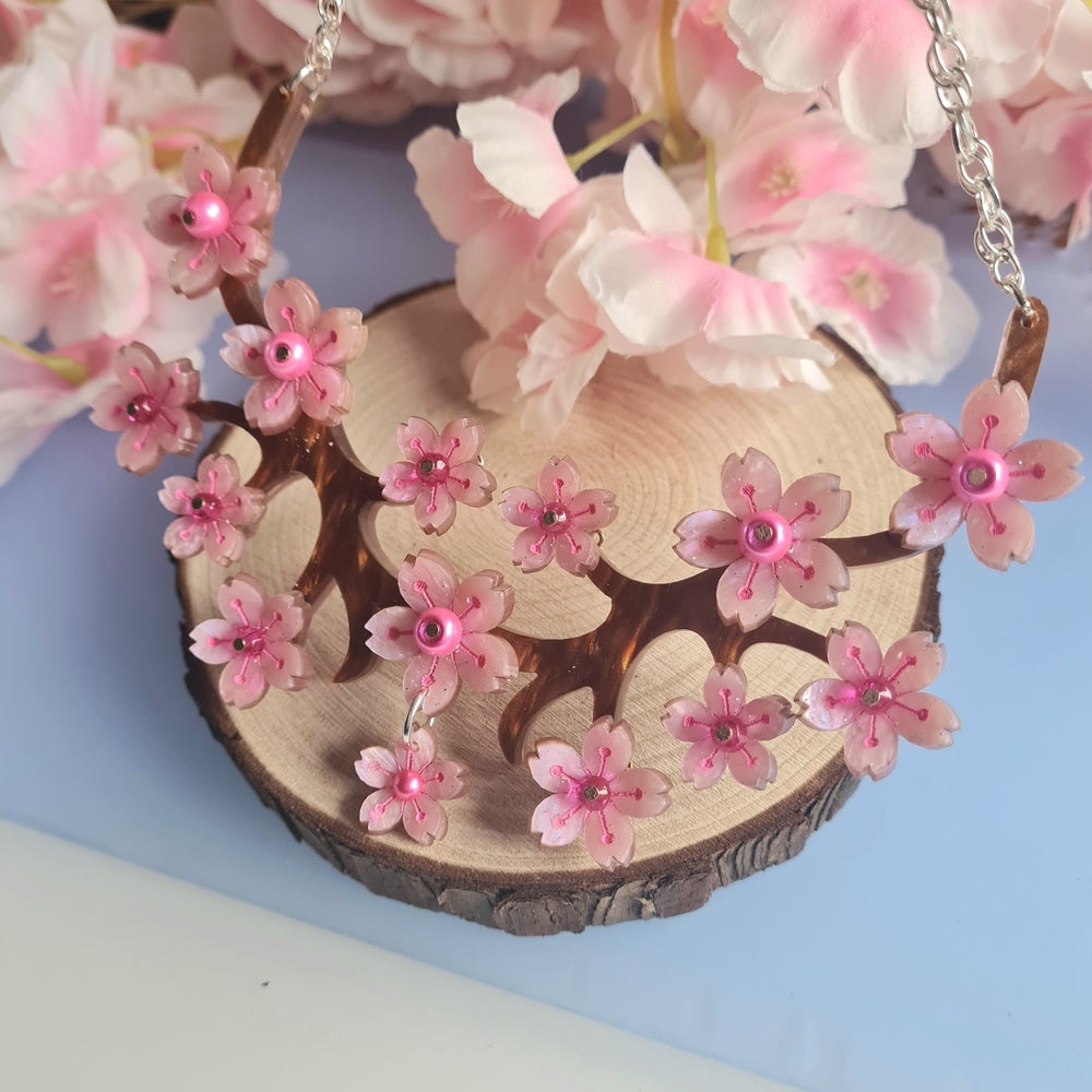 Cherry Blossom Statement Necklace - Pre Order by Cherryloco Jewellery 1