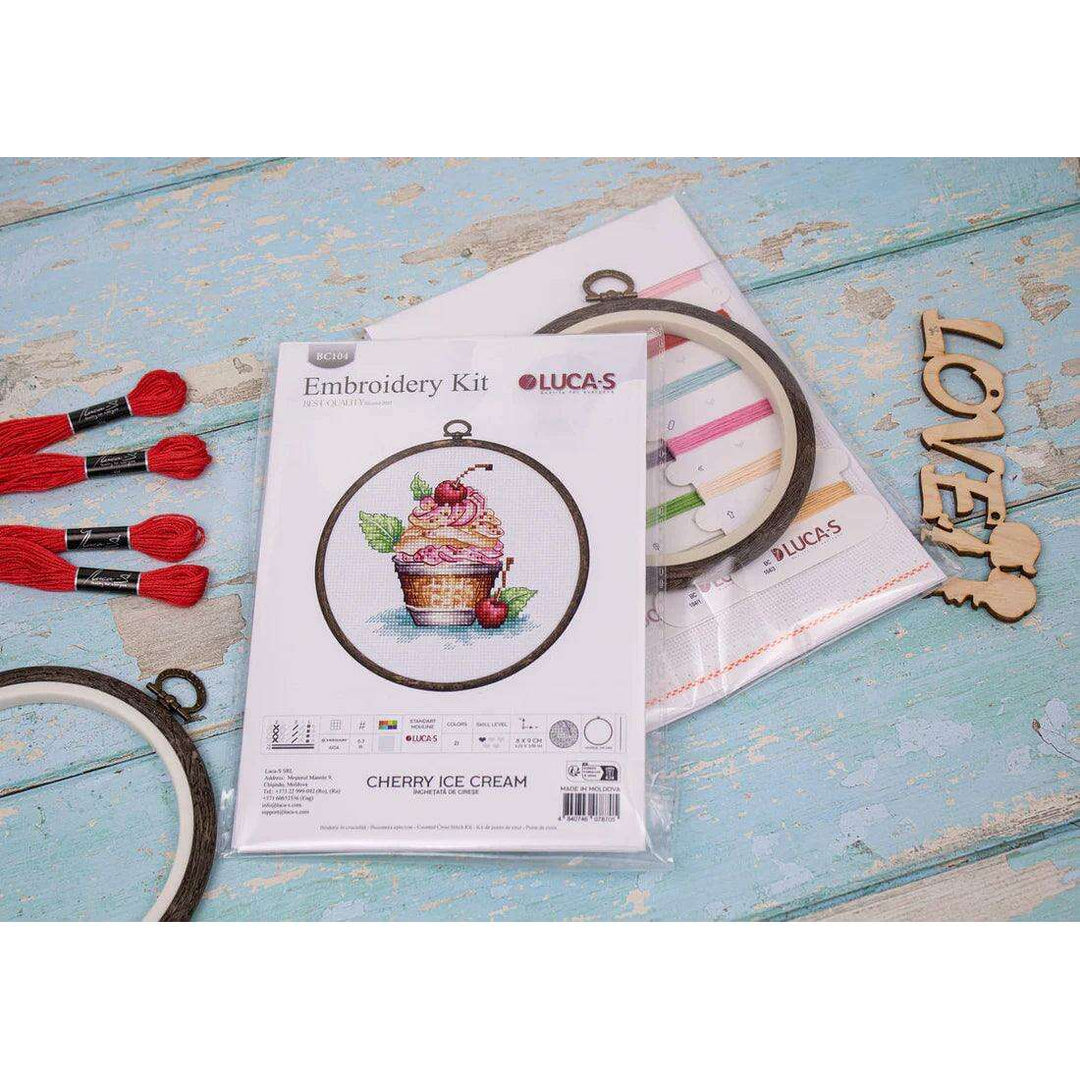 Cherry Ice Cream BC104L Counted Cross-Stitch Kit