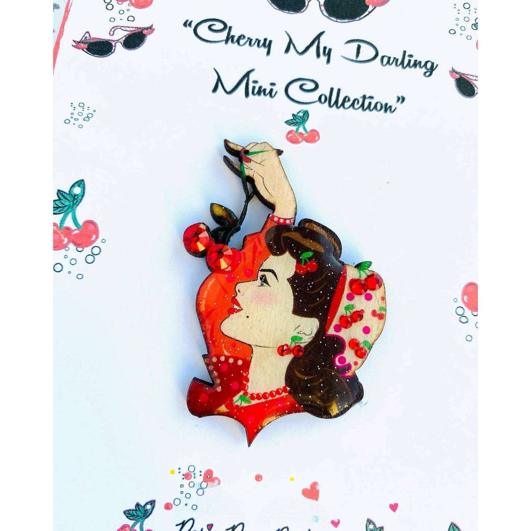 Cherry My Darling Mini Brooch by Rosie Rose Parker