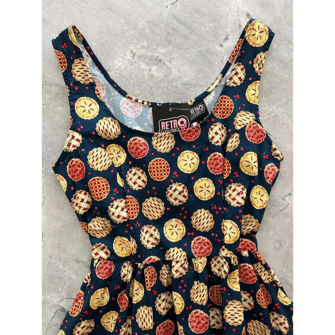 Cherry Pie Shorter Length Fit & Flare Dress - Small only, 1 left!