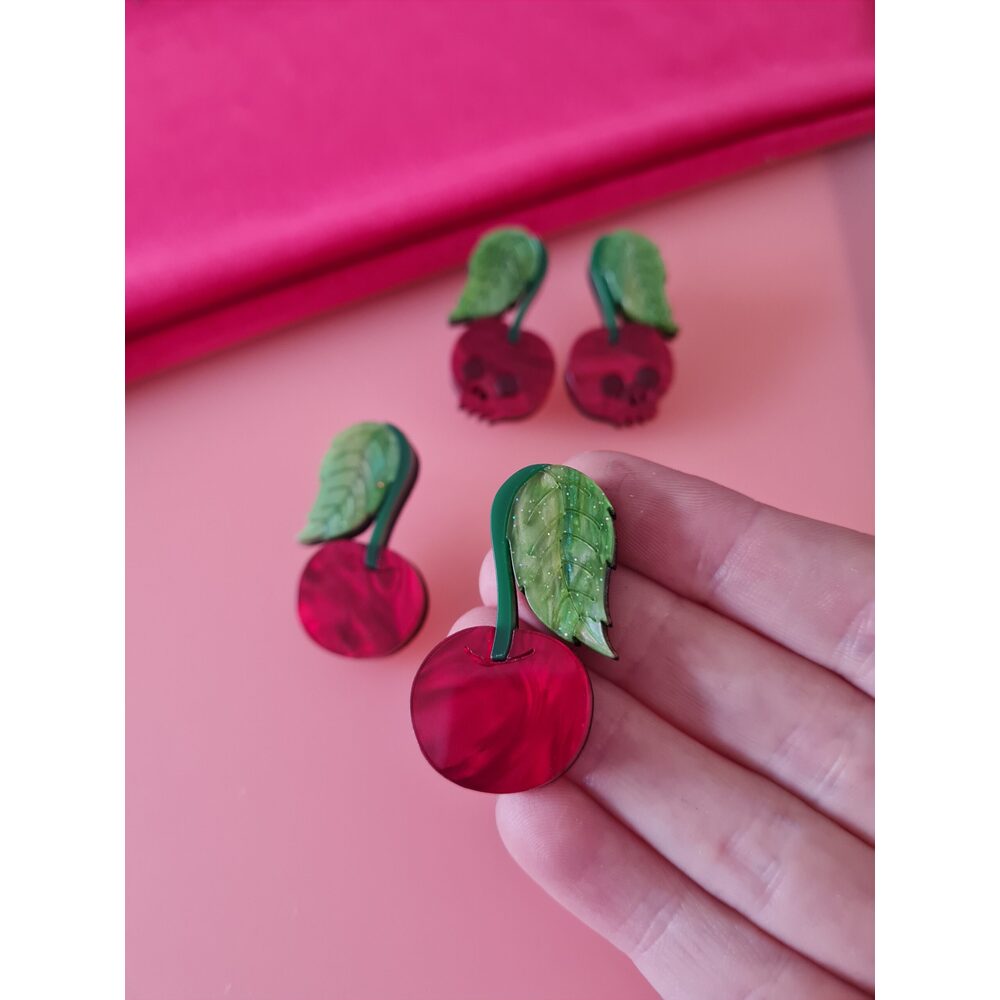 Cherry Statement Studs by Cherryloco Jewellery 1