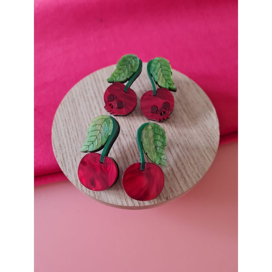 Cherry Statement Studs by Cherryloco Jewellery