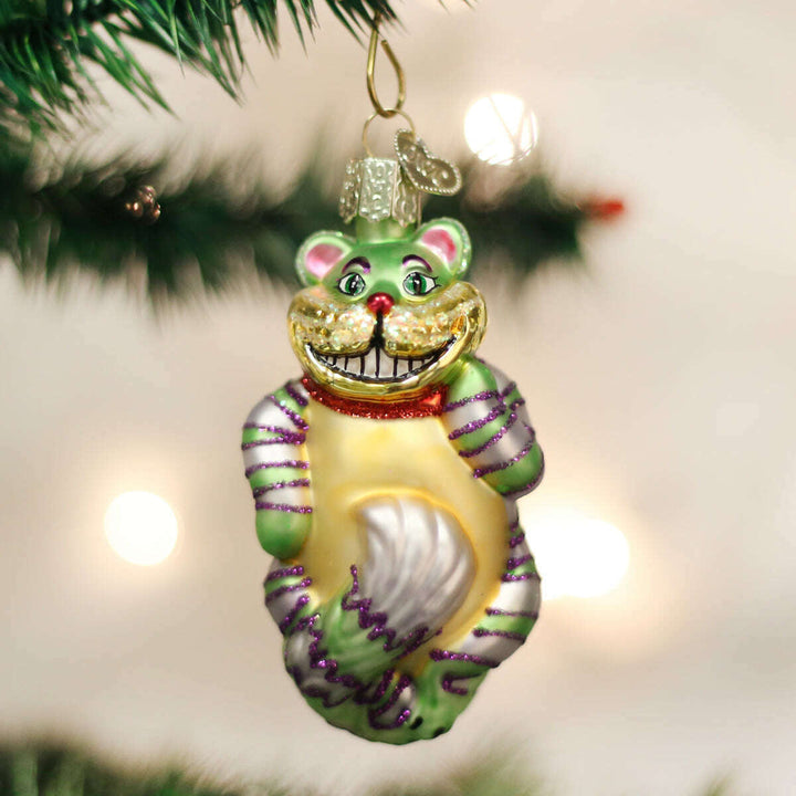 Old World Christmas Cheshire Cat Blown Glass Ornament