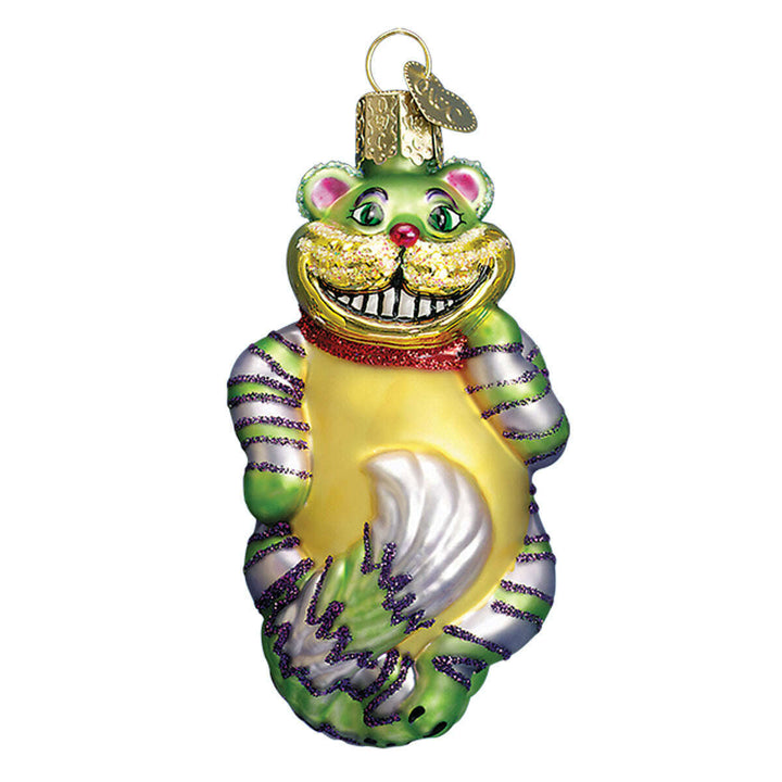 Old World Christmas Cheshire Cat Blown Glass Ornament