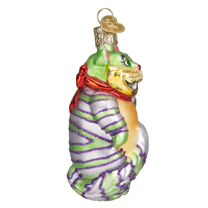 Old World Christmas Cheshire Cat Blown Glass Ornament