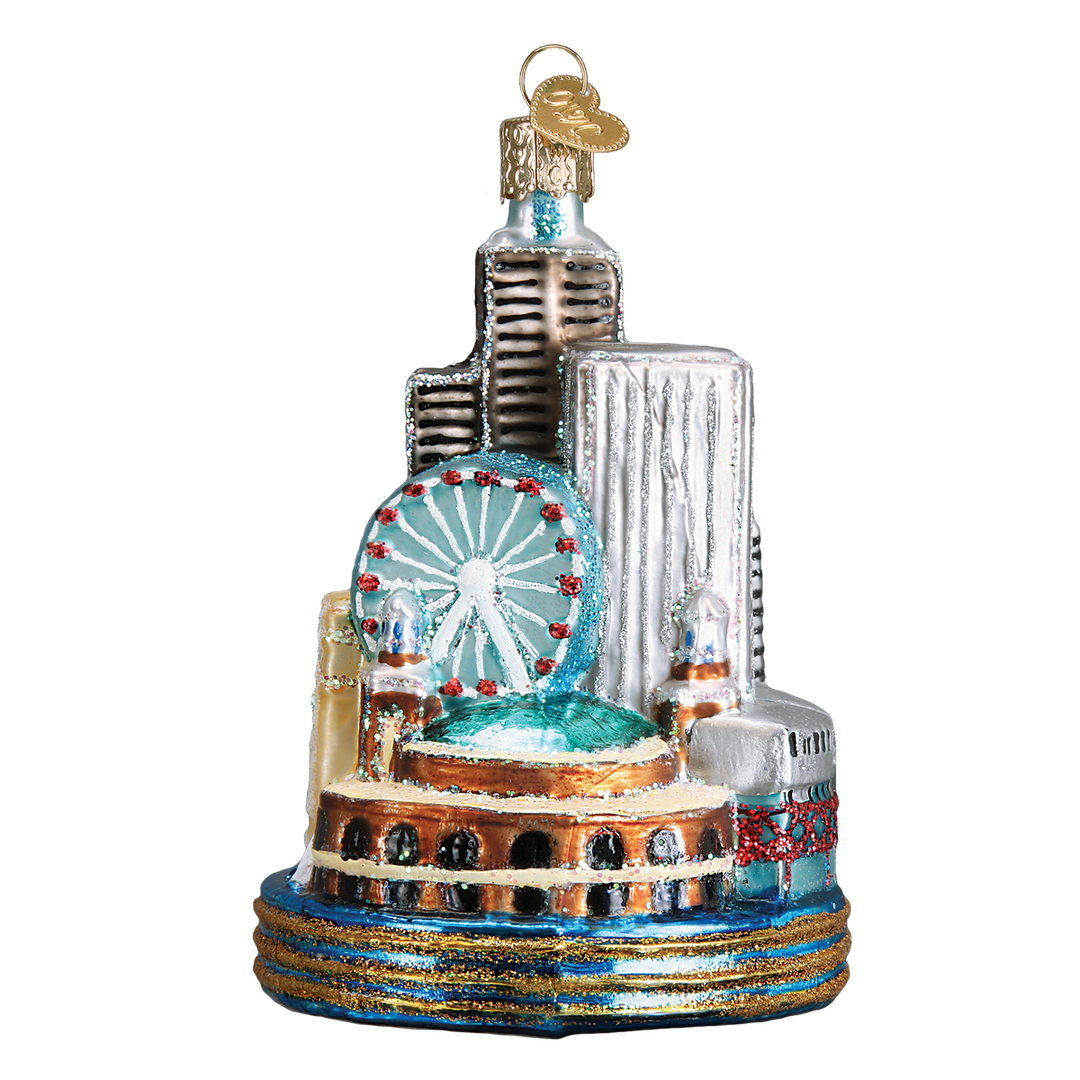 Old World Christmas Chicago Blown Glass Ornament