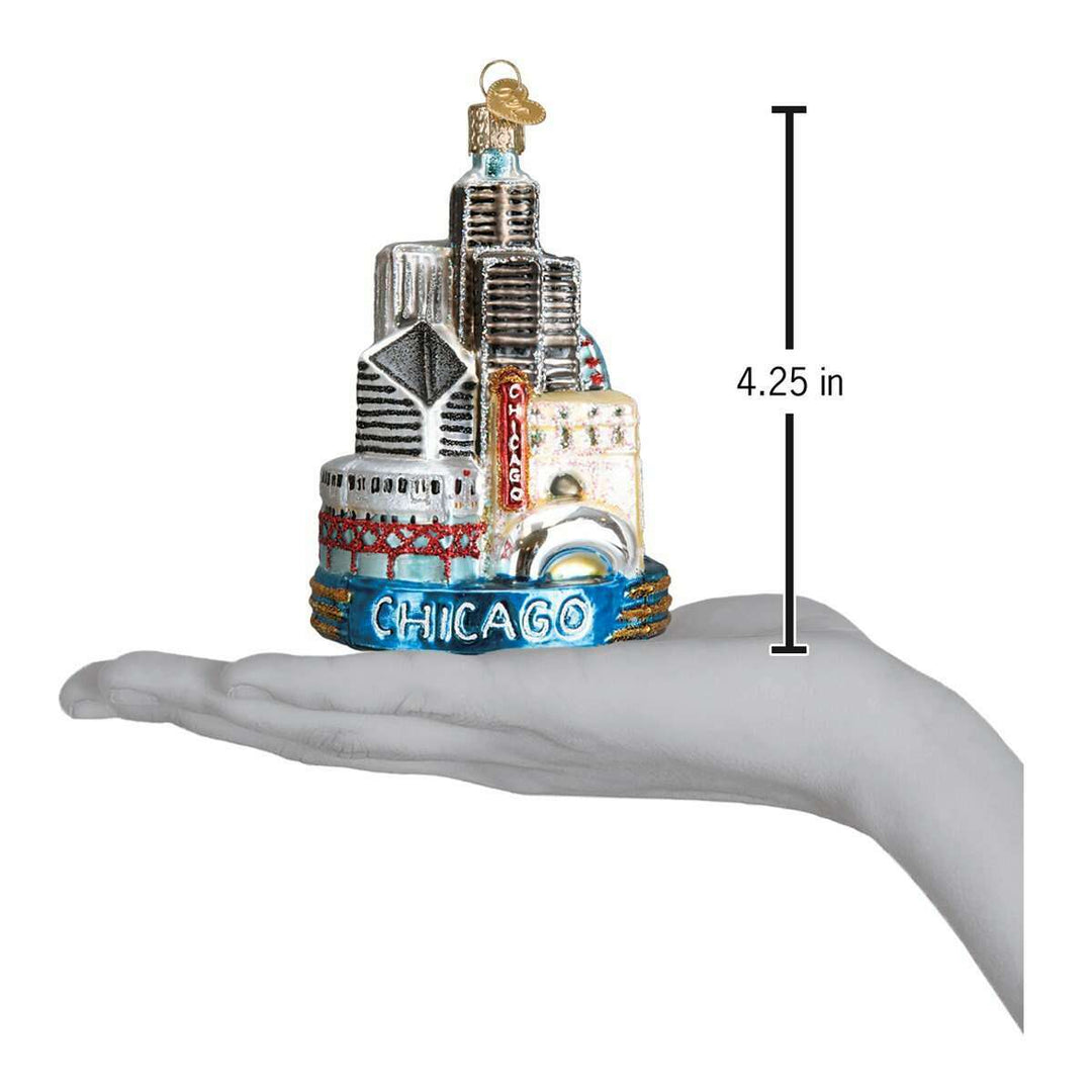 Old World Christmas Chicago Blown Glass Ornament