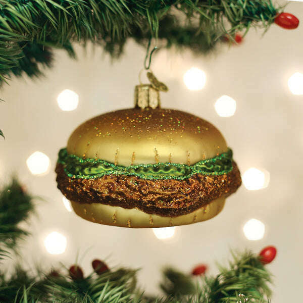 Old World Christmas Chicken Sandwich Blown Glass Ornament