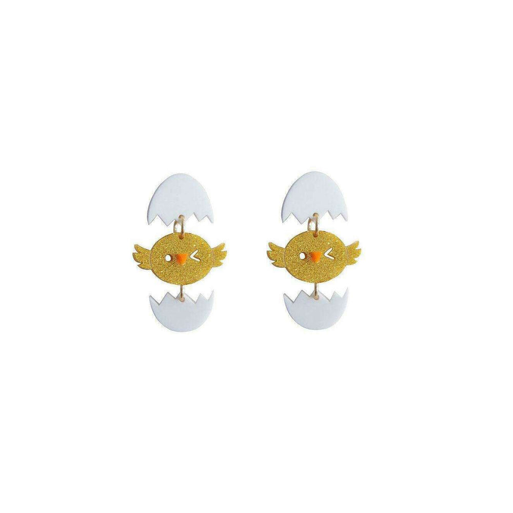 Chicks in Egg Shells Earrings by Laliblue - Quirks!
