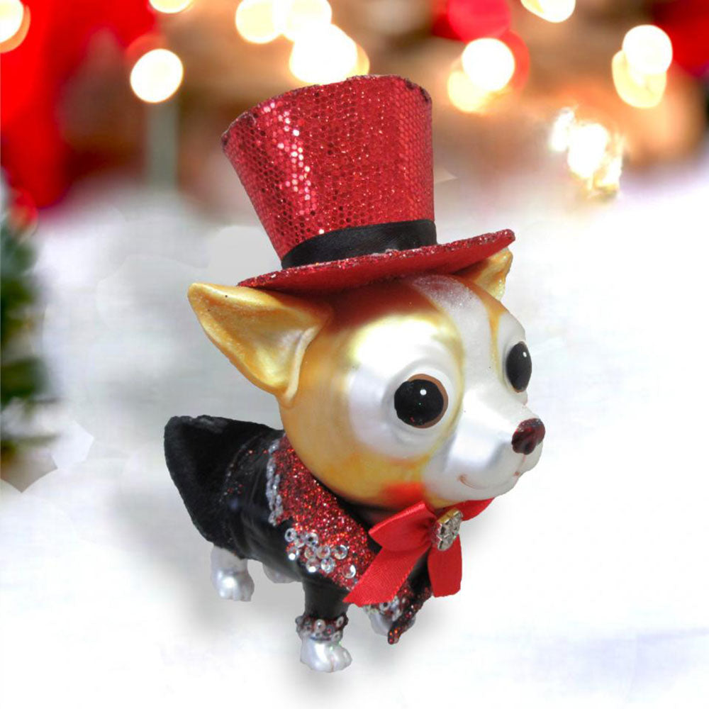 Chihuahua in Tuxedo Ornament Min/6 by December Diamonds 