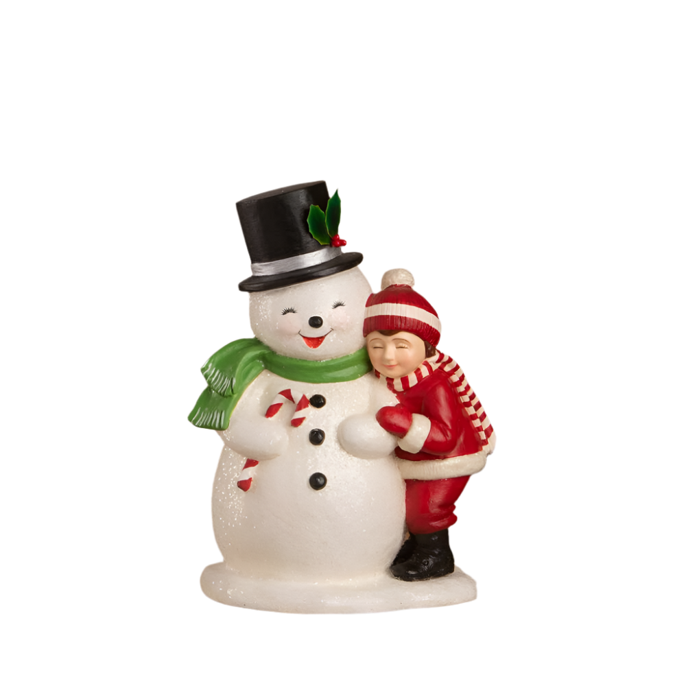 Child Hugging Snowman by Bethany Lowe Designs