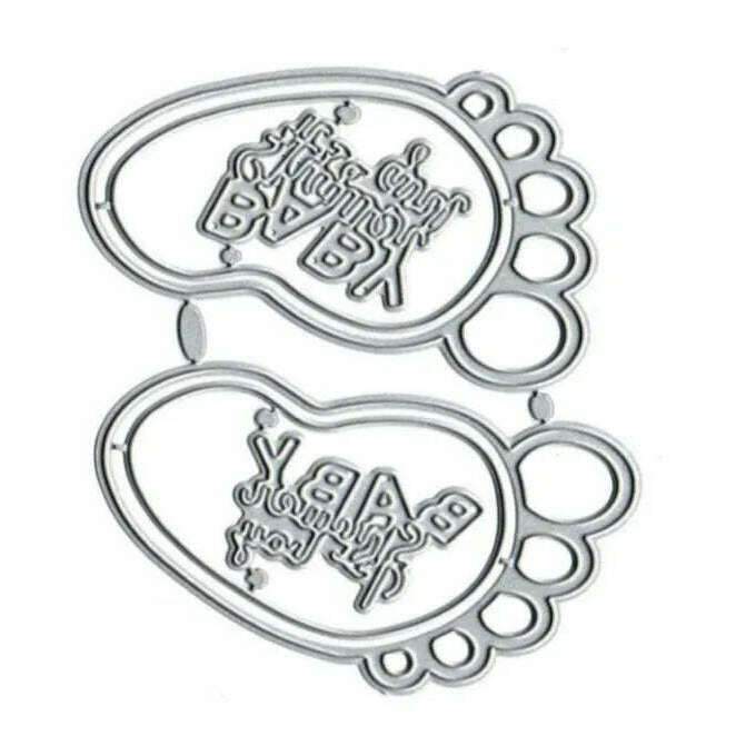 Children's Footprints Cutting Dies Set F07M2-7-ZG294