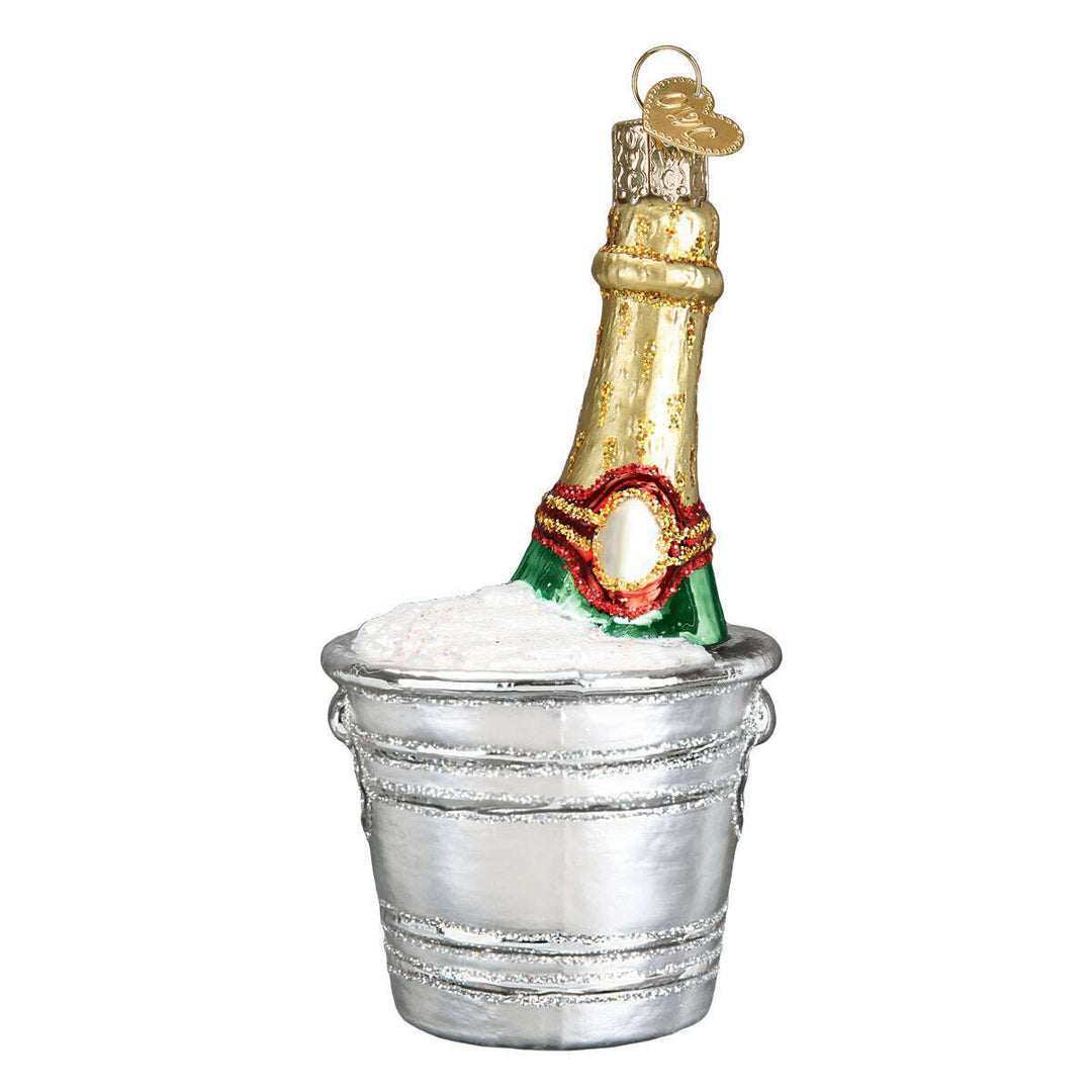 Old World Christmas Chilled Champagne Blown Glass Ornament