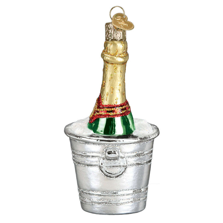 Old World Christmas Chilled Champagne Blown Glass Ornament