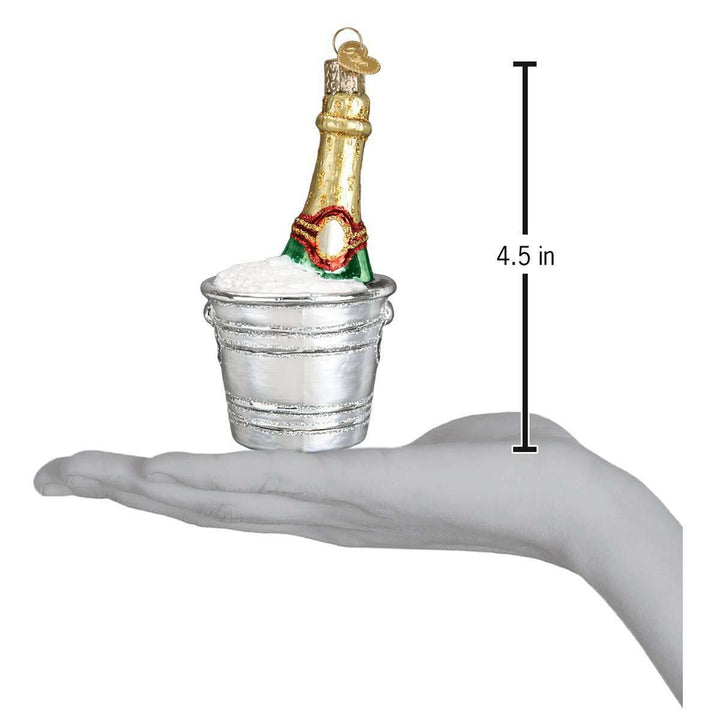 Old World Christmas Chilled Champagne Blown Glass Ornament