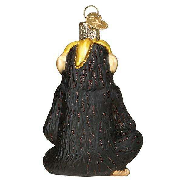 Old World Christmas Chimpanzee Blown Glass Ornament